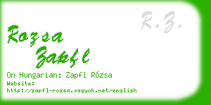 rozsa zapfl business card